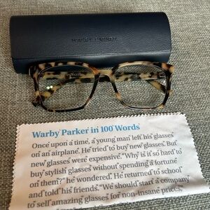 Warby Parker Eyeglasses Hughes W in Marzipan Tortoise Square Frame Only